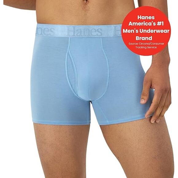 New 3-Pack Hanes Mens 2XL Originals Boxer Briefs Supersoft Bamboo Underwear - Picture 2 of 5